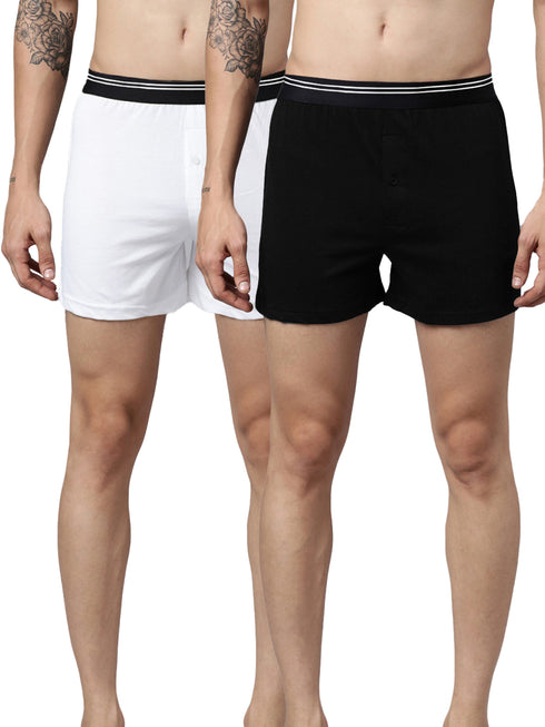 2 Pack Solid Cotton Boxers